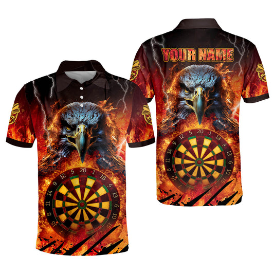 Lasfour Flame Eagle Darts Personalized Name 3D Shirt DMA0189