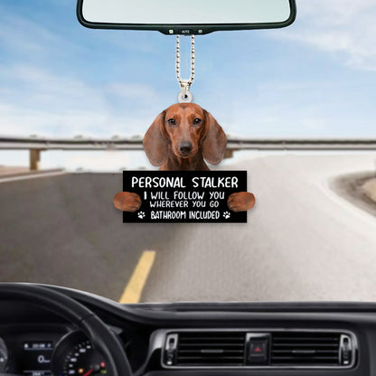 Dachshund Personal Stalker Car Hanging Ornament Present To Dog Lovers OO1030