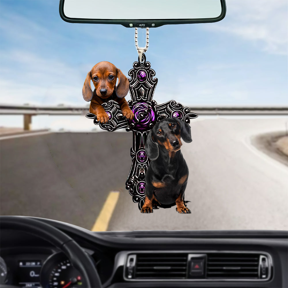 Dachshund Pray For God Car Hanging Ornament Dog Pray For God Ornament Lasfour OO0716