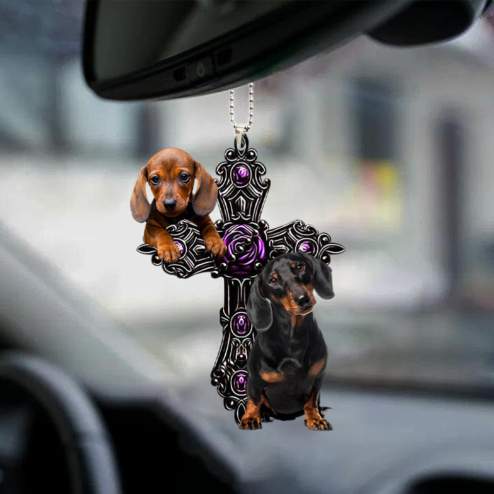 Dachshund Pray For God Car Hanging Ornament Dog Pray For God Ornament Lasfour OO0716