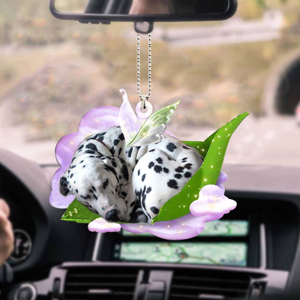 Dalmatian-Sleep On Fallen Leaves-Two Sided Ornament OO0544