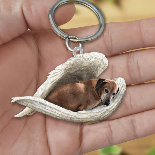 Dog In Angel Acrylic Keychain Dog keychain SO0348