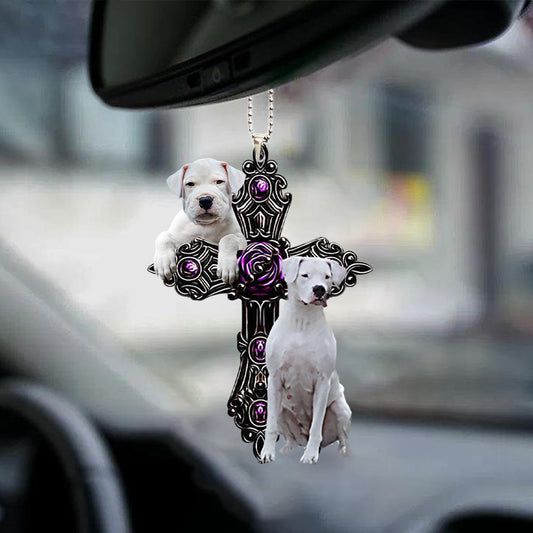 Dogo Argentino Pray For God Car Hanging Ornament Dog Pray For God Ornament Lasfour OO0756