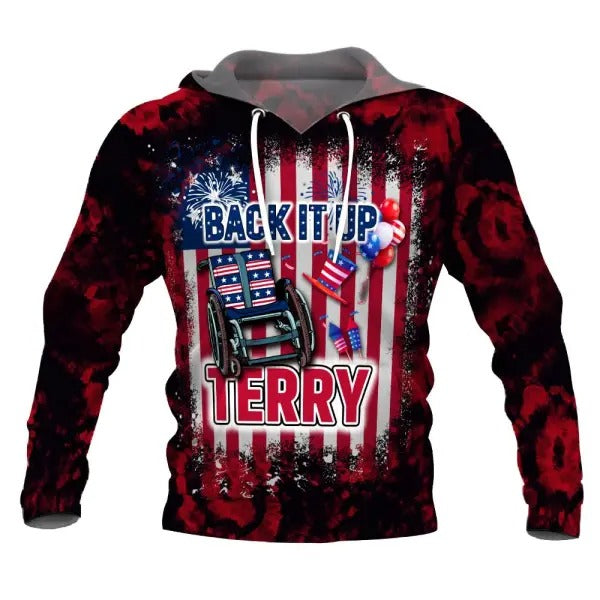 Independence Day Back Up Terry American 3D All Over Print Shirt Hoodie TO0139