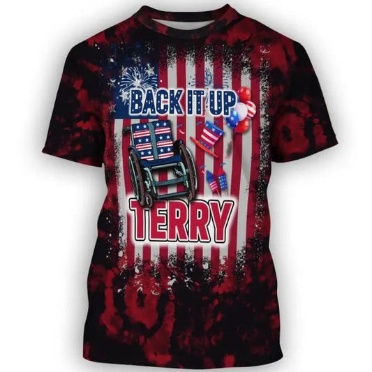 Independence Day Back Up Terry American 3D All Over Print Shirt Hoodie TO0139