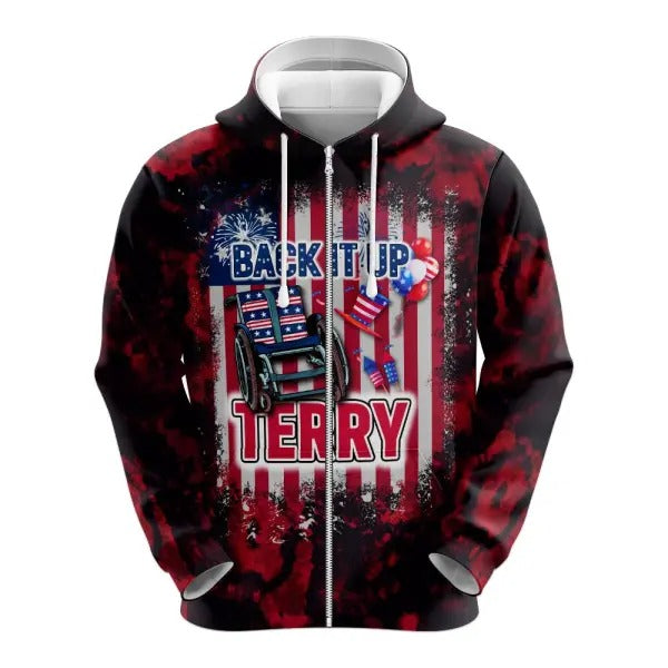 Independence Day Back Up Terry American 3D All Over Print Shirt Hoodie TO0139