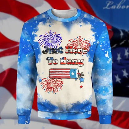 Independence Day American Flag Bleach 3D All Over Printed T Shirt Hoodie TO0140