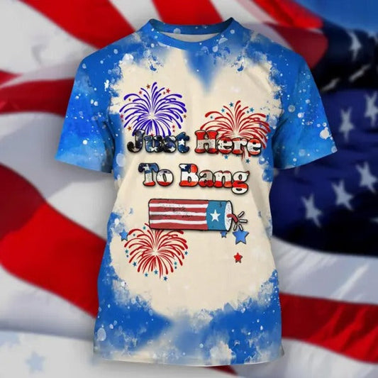 Independence Day American Flag Bleach 3D All Over Printed T Shirt Hoodie TO0140