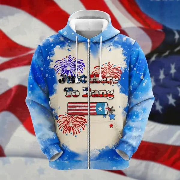 Independence Day American Flag Bleach 3D All Over Printed T Shirt Hoodie TO0140