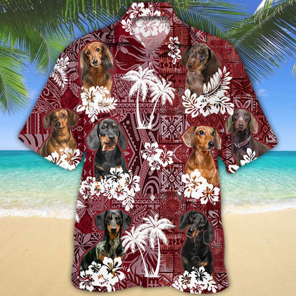 Dachshund Hawaiian Shirt, Cute Summer Hawaiian Shirt For Son Daughter SO0134