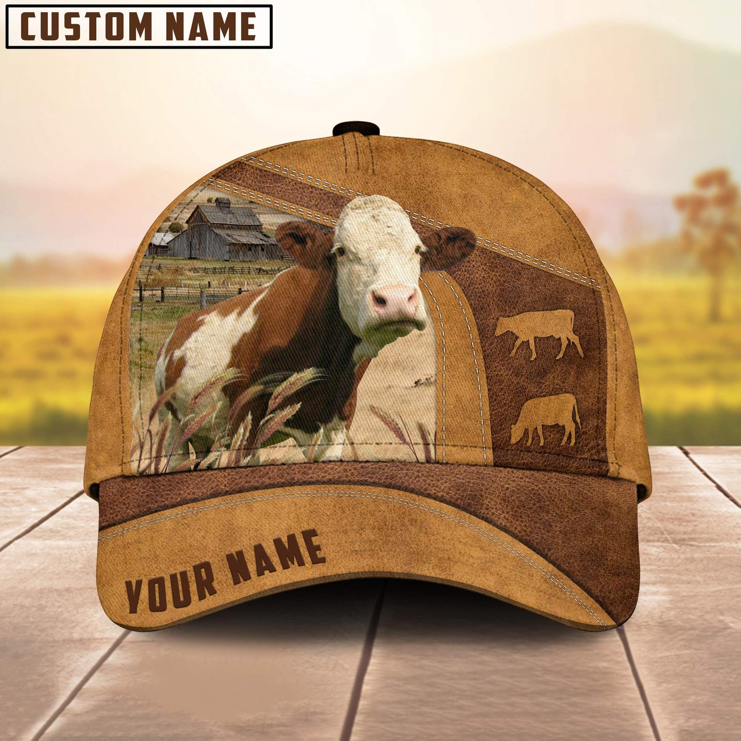 Custom Name Fleckvieh Cattle Cap , Cattle Hat, Farm Baseball Hat, Cap Hat For Farmer Farm Lover CO1025