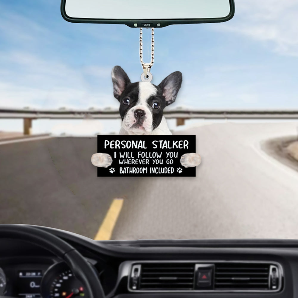 French Bulldog Personal Stalker Auto Hanging Ornament Car Decoration For Dog Lovers OO1023