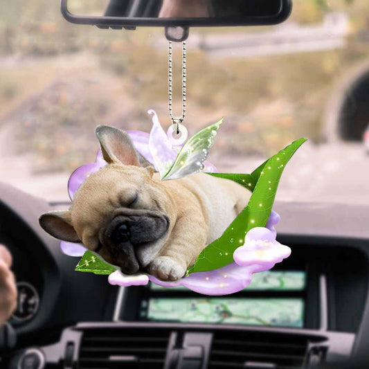 French bulldog-Sleep On Fallen Leaves-Two Sided Ornament OO0504