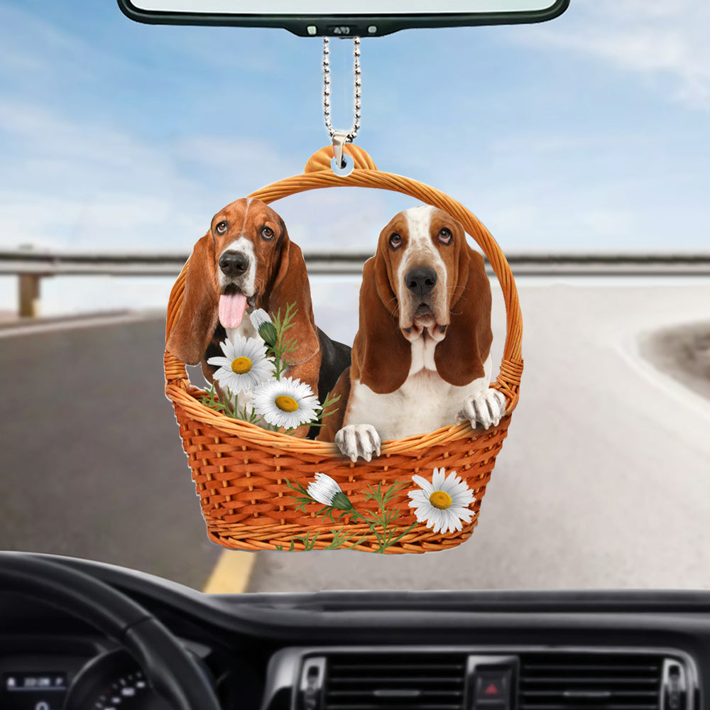 Basset Hound God'S Present Car Hanging Acrylic Ornament Tree Ornaments OO0923