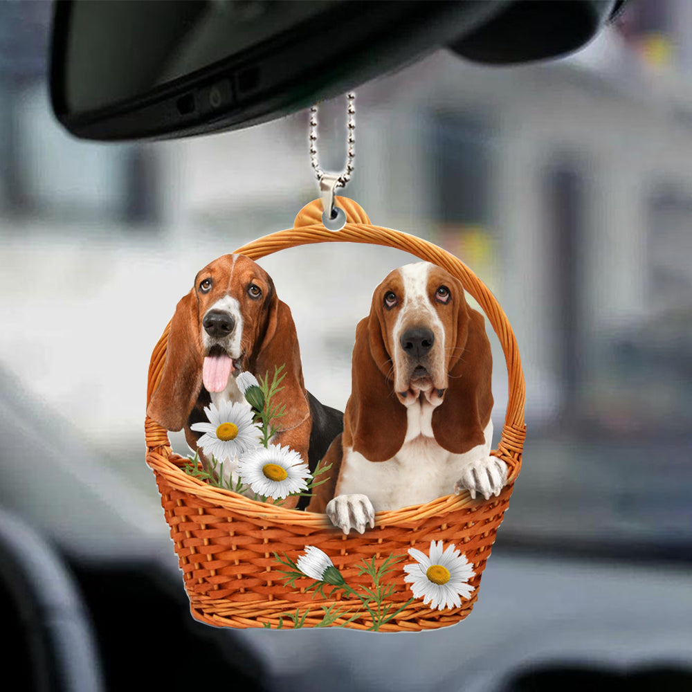 Basset Hound God'S Present Car Hanging Acrylic Ornament Tree Ornaments OO0923