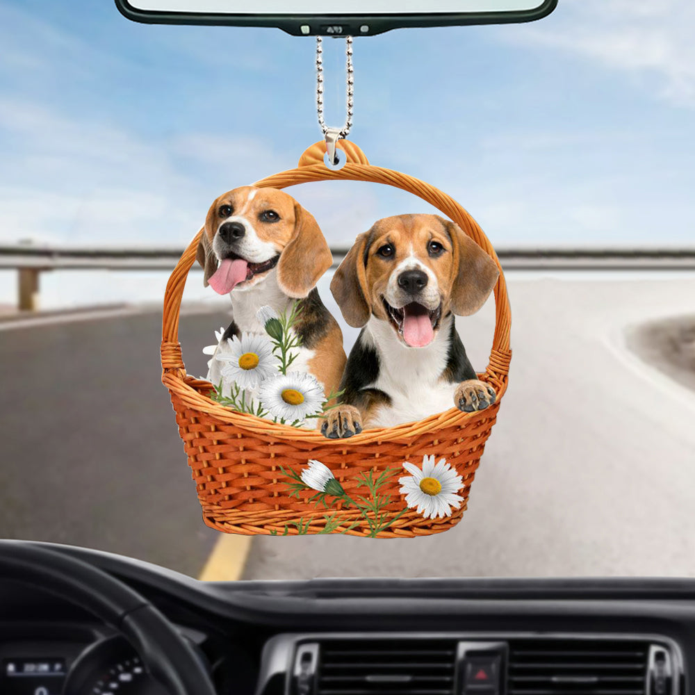 Beagle God'S Present Car Hanging Ornament Two Side OO0922