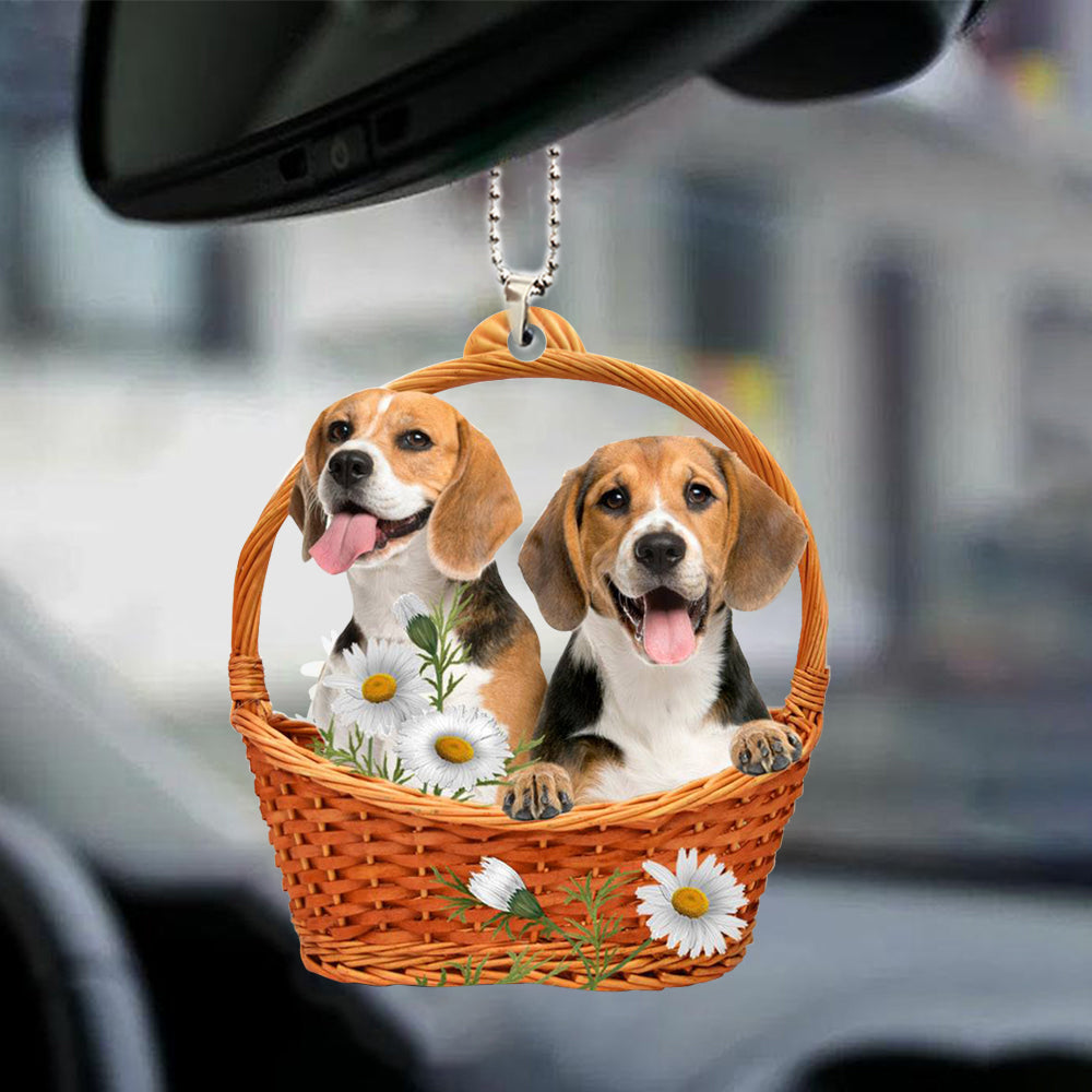 Beagle God'S Present Car Hanging Ornament Two Side OO0922