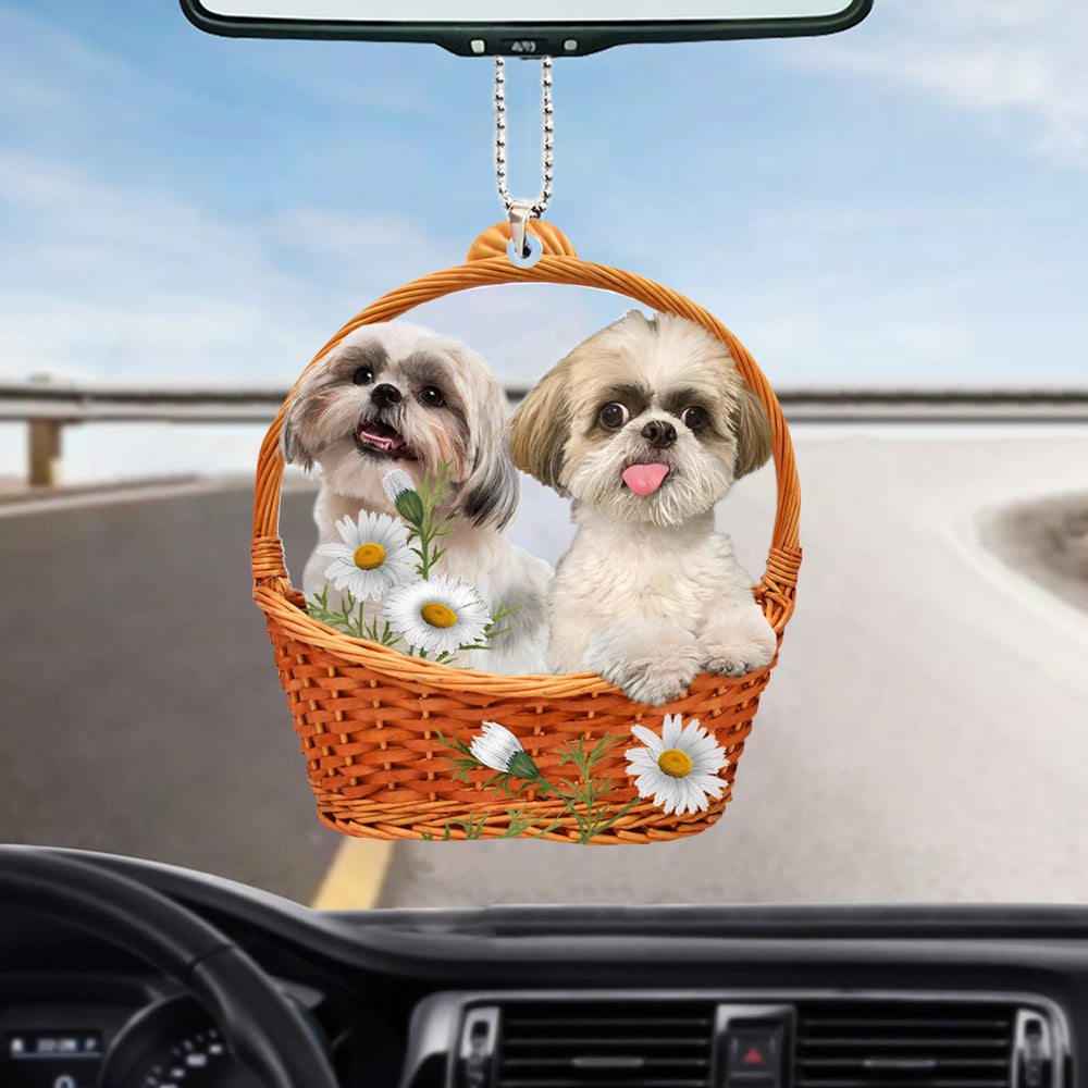 Shih Tzu God'S Present Car Hanging Ornament 2 Sides OO0914