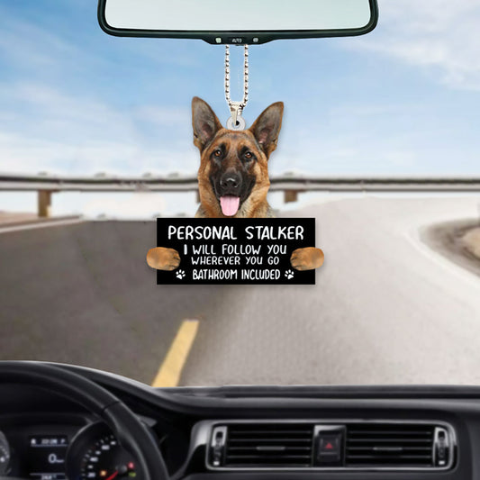 German Shepherd Funny Ornaments Personal Stalker Car Hanging Ornament OO1020