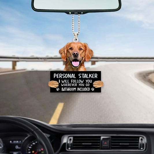 Golden Retriever Acrylic Ornaments Personal Stalker Car Hanging Ornament OO1018