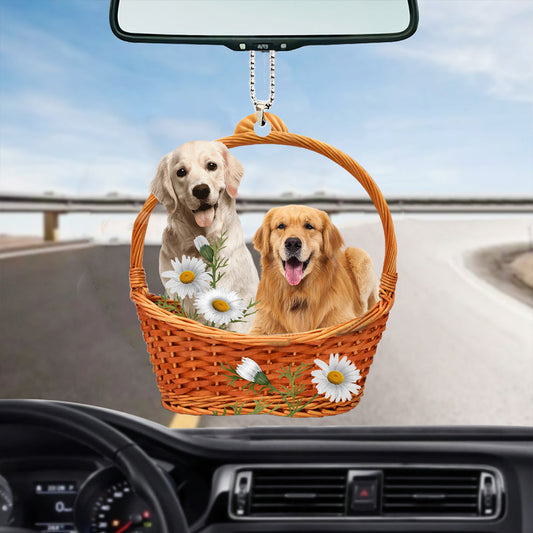 Golden Retriever God'S Present Car Hanging Ornament OO0949