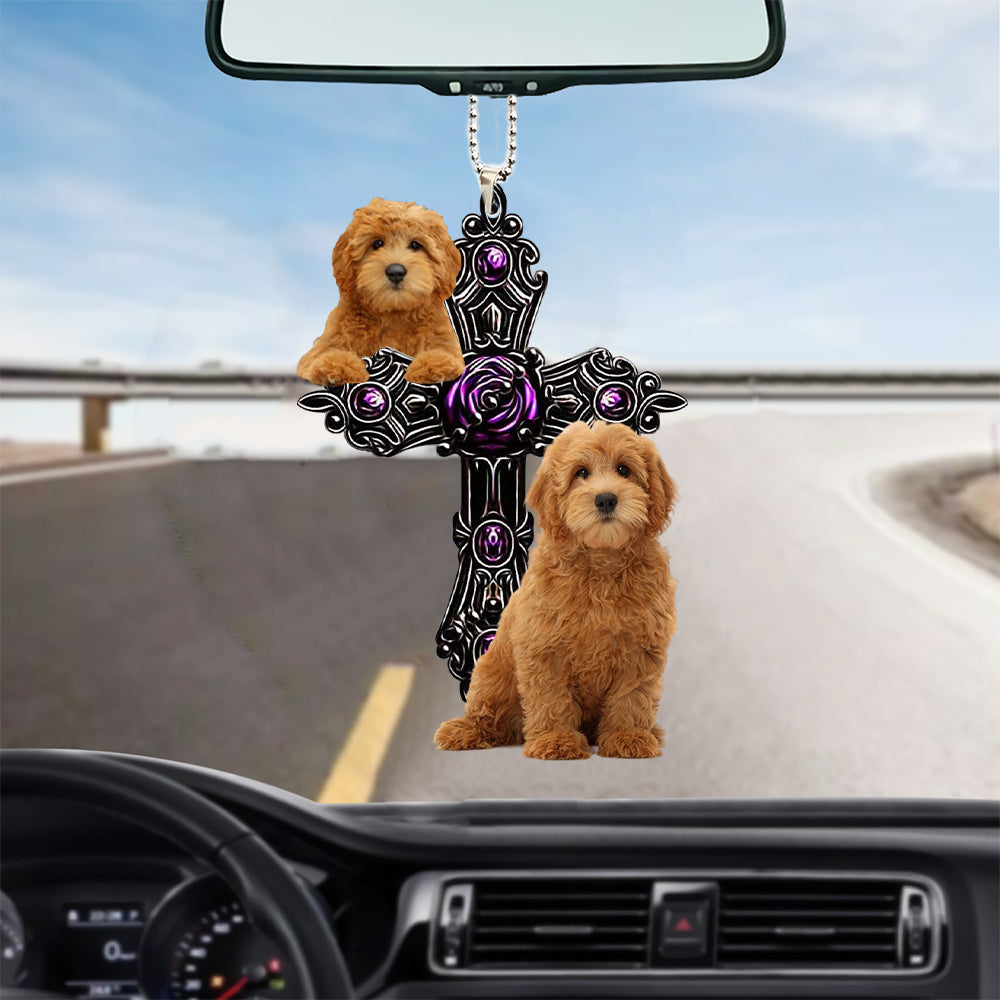 Goldendoodle Pray For God Car Hanging Ornament Dog Pray For God Ornament Lasfour OO0738