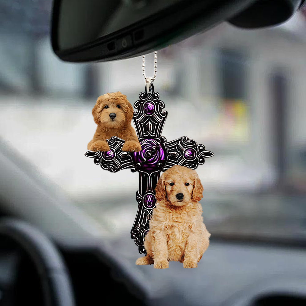 Goldendoodle Pray For God Car Hanging Ornament Lasfour OO0725