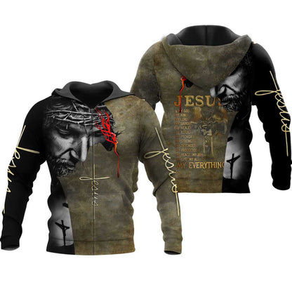 Jesus 3D All Over Print Shirt Sublimation Jesus Tshirt Jesus Hoodie American Jesus Clothing TO0232