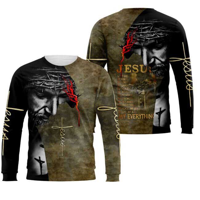 Jesus 3D All Over Print Shirt Sublimation Jesus Tshirt Jesus Hoodie American Jesus Clothing TO0232