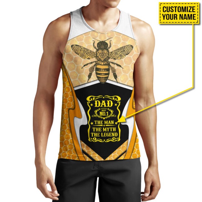 Customized With Name Beekeeper Dad No 1 The Man The Myth The Legend 3D All Over Printed Hoodie Dad Shirt Gifts For Dad TO0134