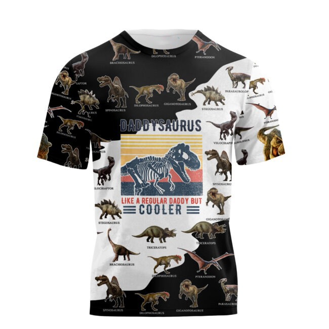 Daddysaurus 3D All Over Printed Shirts 3D Hoodie Daddy Saurus Best Gift For Father Day Sublimation Shirt For Dad TO0117