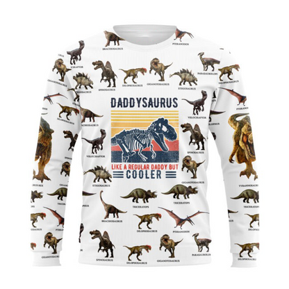 Daddysaurus 3D All Over Printed Shirts 3D Hoodie Daddy Saurus Sublimation Shirt For Dad Father'S Day 3D Shirts TO0120