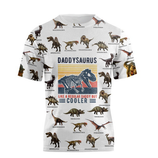 Daddysaurus 3D All Over Printed Shirts 3D Hoodie Daddy Saurus Sublimation Shirt For Dad Father'S Day 3D Shirts TO0120