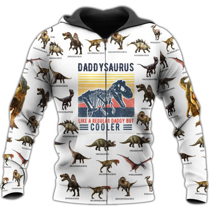 Daddysaurus 3D All Over Printed Shirts 3D Hoodie Daddy Saurus Sublimation Shirt For Dad Father'S Day 3D Shirts TO0120