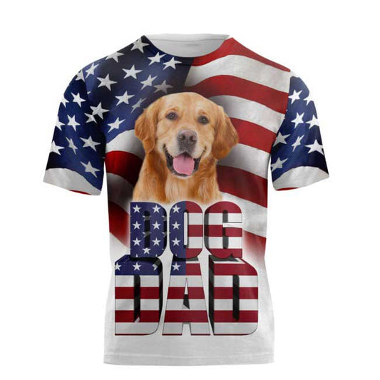 Dog Dad 3D All Over Printed Shirts In Usa Flag Background Father'S Day Gifts For Daddy, Dog Lover Gifts TO0115