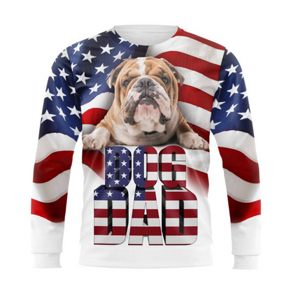 Dog Dad 3D All Over Printed Shirts In Usa Flag Background Father'S Day Funny Gifts Best Gift To My Dad TO0114