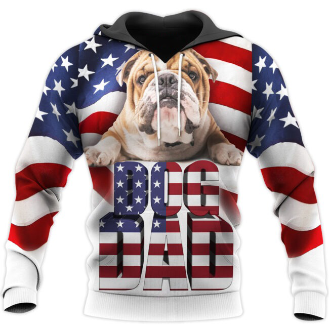 Dog Dad 3D All Over Printed Shirts In Usa Flag Background Father'S Day Funny Gifts Best Gift To My Dad TO0114