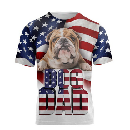 Dog Dad 3D All Over Printed Shirts In Usa Flag Background Father'S Day Funny Gifts Best Gift To My Dad TO0114