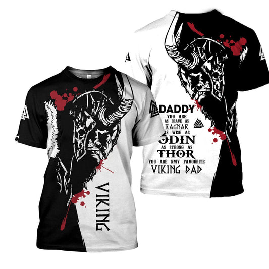 Vikings Dad 3D All Over Printed Shirts, 3D T Shirt For Father Day, Gift For Viking Dad, Father's Day Hoodie TO0116