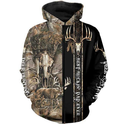 Best Buckin’ Dad Ever 3D All Over Printed Shirts, 3D Hoodie Hunting Dad, Father Day Gift For Hunting Dad Hunter TO0123