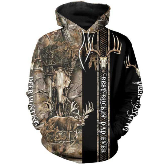 Best Buckin’ Dad Ever 3D All Over Printed Shirts, 3D Hoodie Hunting Dad, Father Day Gift For Hunting Dad Hunter TO0123