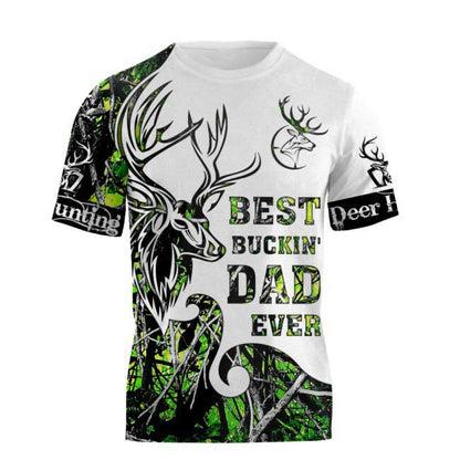 Best Buckin’ Dad Ever 3D All Over Printed Shirts, 3D Hoodie For Hunting Dad, Deer Hunting Dad Clothing TO0124