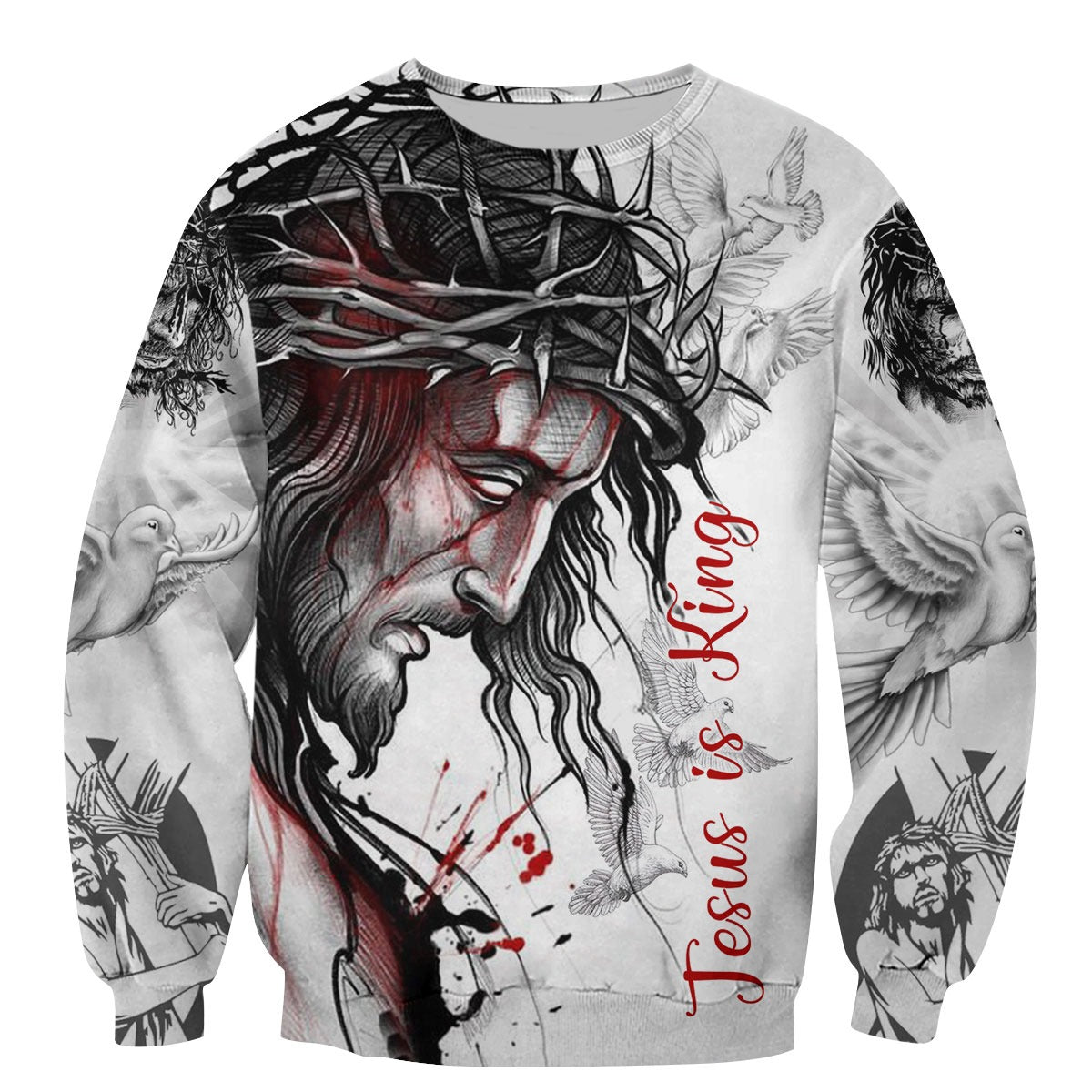 Jesus Is King 3D All Over Print T Shirt, 3D Jesus Hoodie, Jesus Clothings TO0248