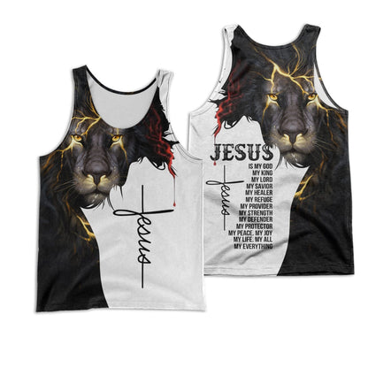 Easter Jesus 3D All Over Printed Shirts, Jesus Is My God Full Printed Hoodie, Lion Jesus 3D Shirts TO0249