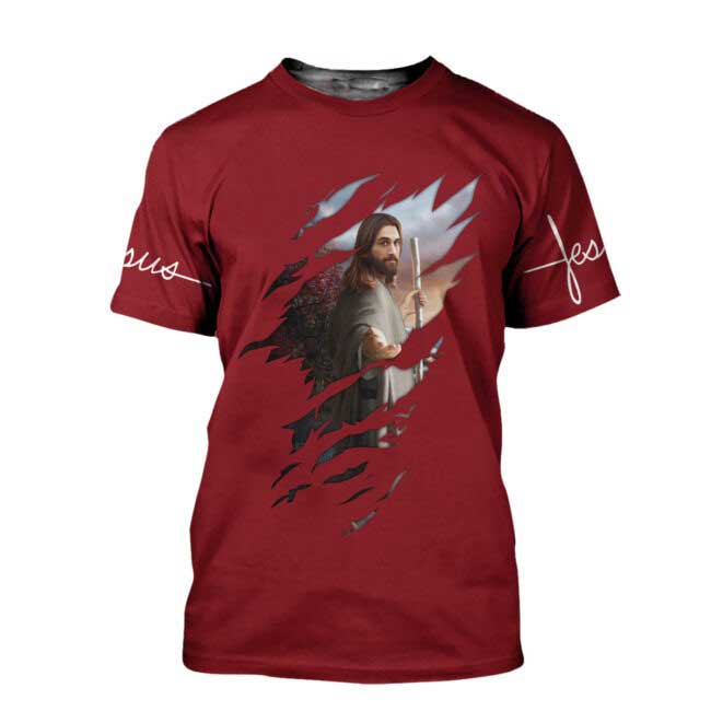 Love Jesus 3D All Over Printed Shirt Sublimation Christian Jesus Shirts Hoodie Jesus Clothing TO0234