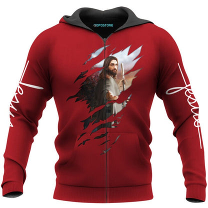 Love Jesus 3D All Over Printed Shirt Sublimation Christian Jesus Shirts Hoodie Jesus Clothing TO0234