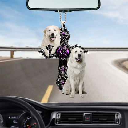 Great Pyrenees Pray For God Car Hanging Ornament Dog Pray For God Ornament Lasfour OO0755