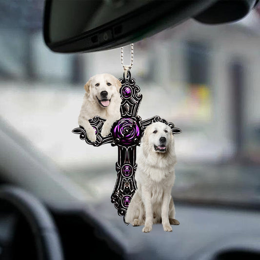 Great Pyrenees Pray For God Car Hanging Ornament Dog Pray For God Ornament Lasfour OO0755