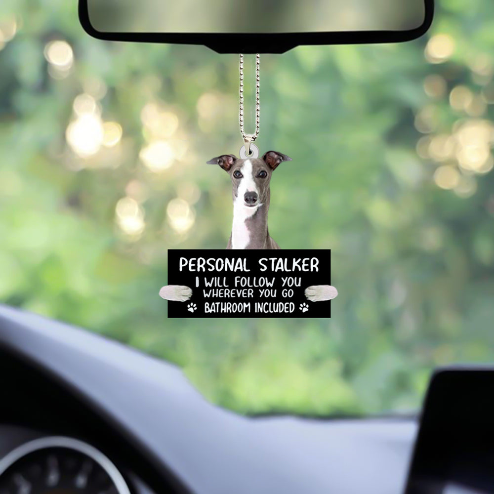 Cute Grey Hound Ornaments Personal Stalker Car Hanging Ornament OO1016