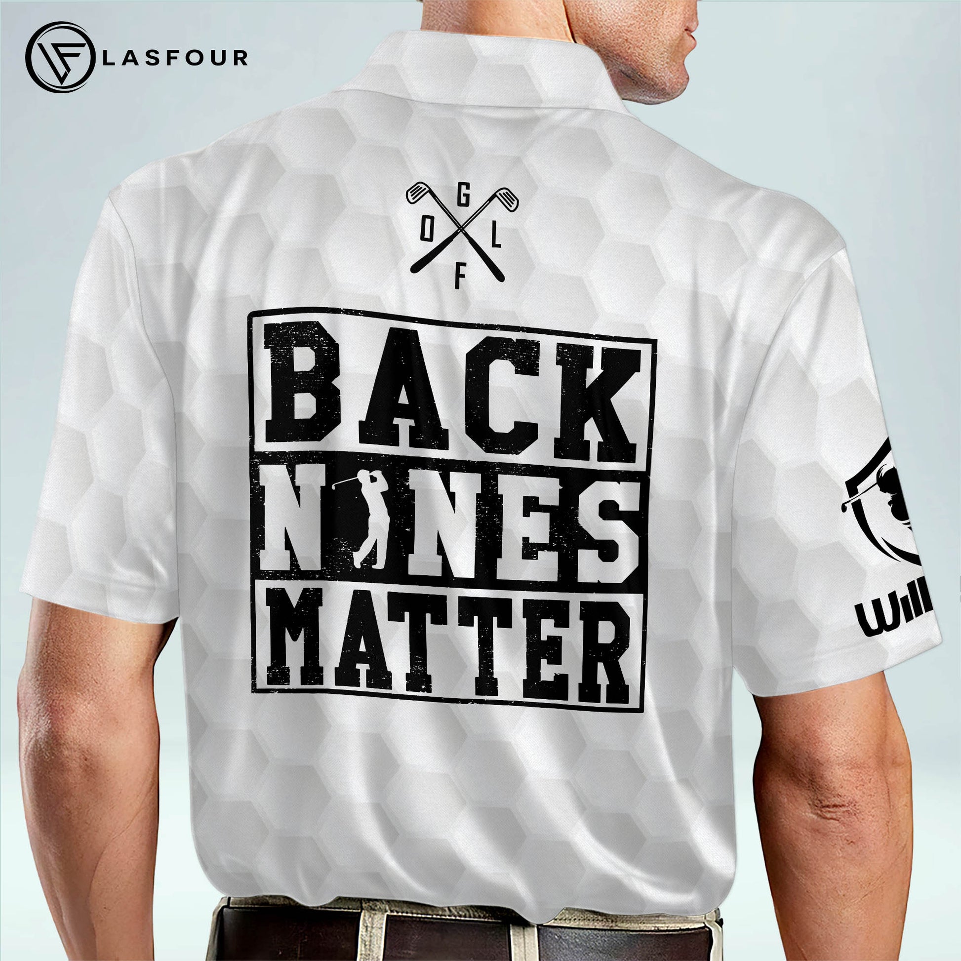 LASFOUR Personalized Unique Funny Golf Cap for Men, Back Nines